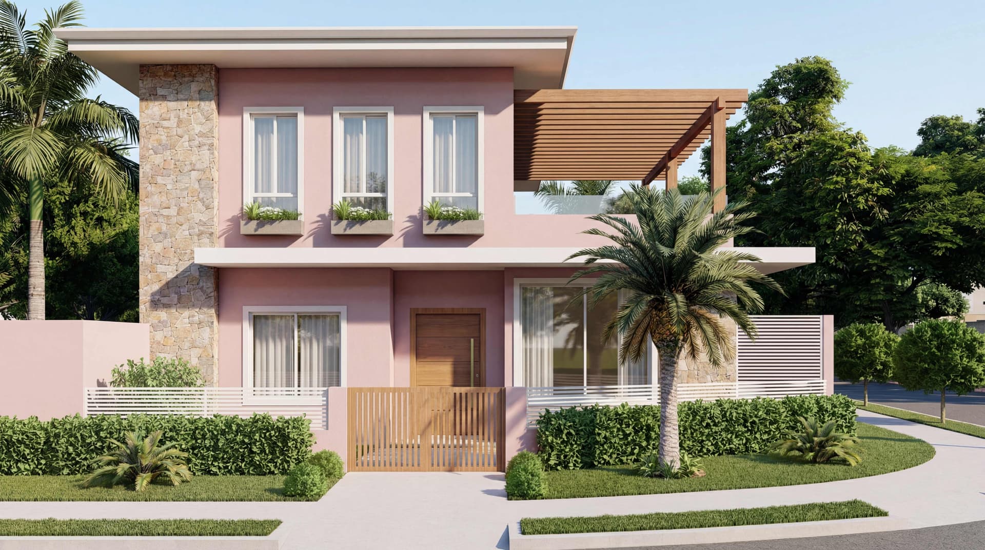 Sobrado Contemporâneo Rosa