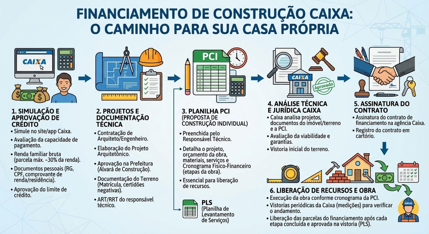 O que você precisa para aprovar o financiamento da construção pela CAIXA em 2026